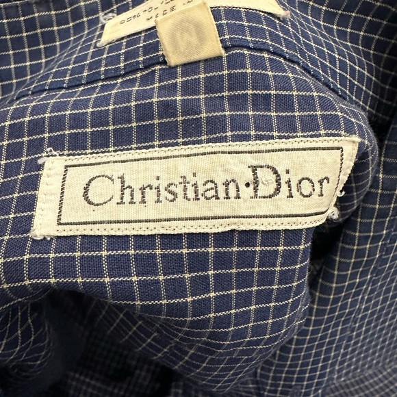 Men's Navy Checkered Shirt - Picture 4 of 11